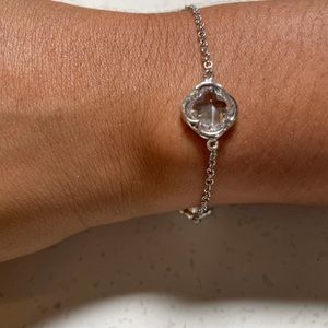 Silver 3 stone bracelet